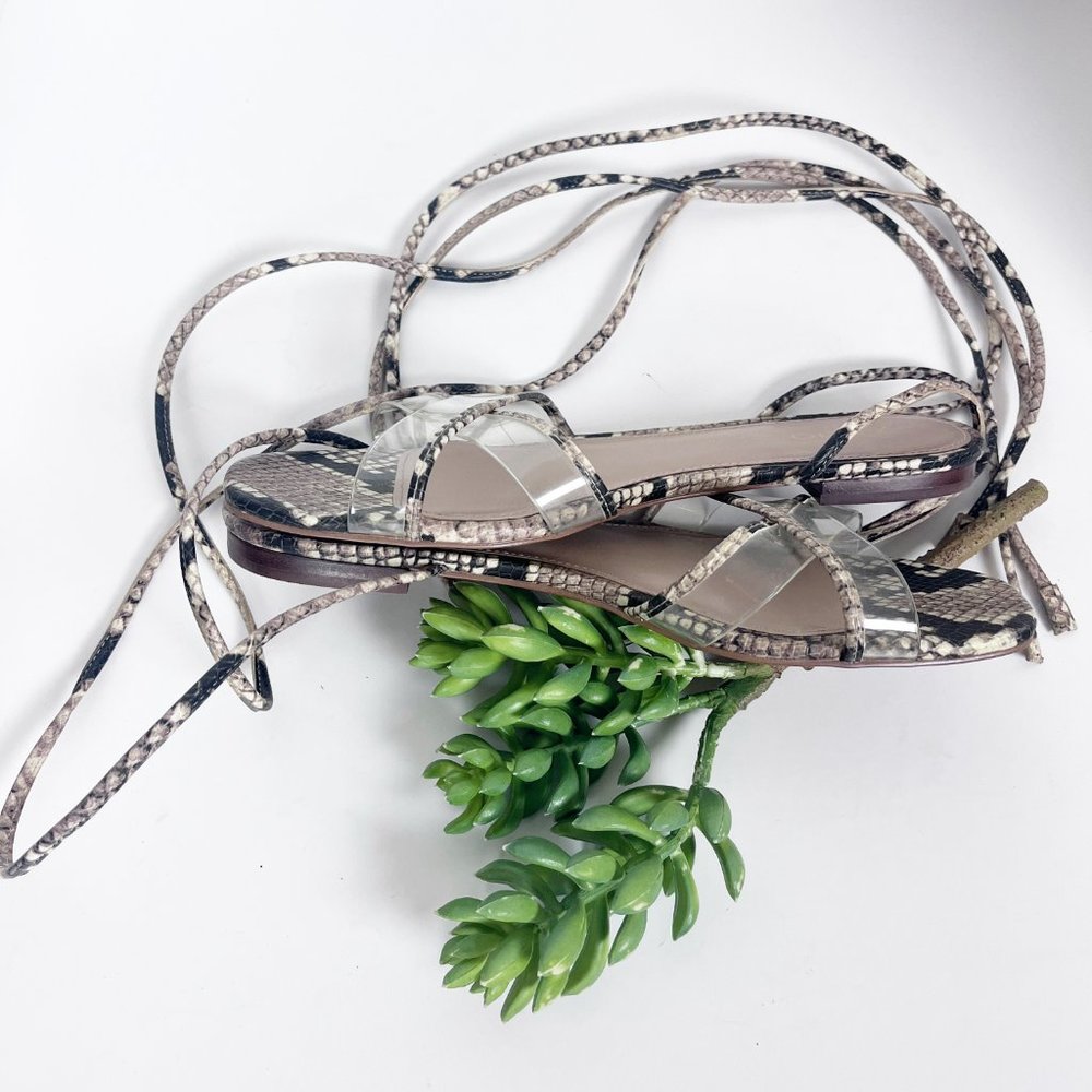 2/$30 Aldo Vegan Snakeskin Sandals 7.5 - Picture 4 of 5